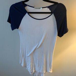 Navy Blue Sleeved Baseball Tee